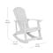 Flash Furniture White Poly Resin Adirondack Style Rocking Chair JJ-C14705-WH-GG - alternate 8